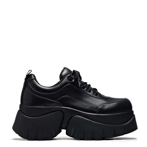 Chunky Platform Sneakers, Koi Footwear, Different Types Of People, Platform Trainers, Pole Wear, Chunky Trainers, Black Trainers, Black Platform, Platform Sneaker