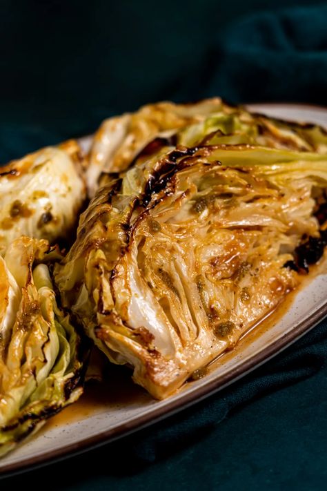 Tender Roasted Cabbage with Miso Caramel and Yuzu Kosho - Leisure Fan Club Good For Inflammation, Yuzu Kosho, Miso Caramel, Dutch Apple Pie Recipe, Current Recipes, Grilled Cabbage, Baked Cabbage, Cabbage Steaks, Roasted Cabbage