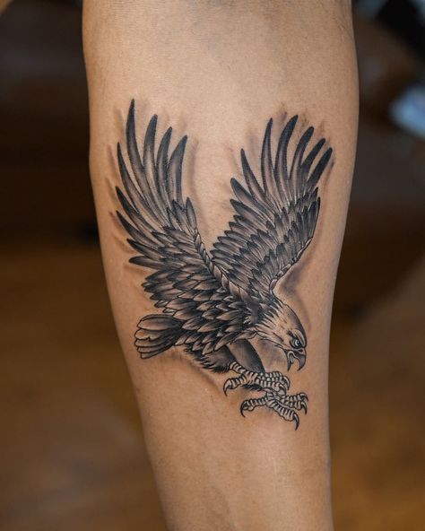 Kaku Roy on Instagram: “The Apostle Of God: The Eagle 🦅 Done By- @tattoos_by_kaku #eagletattoo #eagle #tattoos #traditionaltattoo #ink #blackandgreytattoo…” Hawk Tattoo Men, Black And Grey Eagle Tattoo, Forearm Tats, Bird Tattoo Men, Tato Tradisional, Homemade Tattoos, Hawk Tattoo, Side Neck Tattoo, Patriotic Tattoos