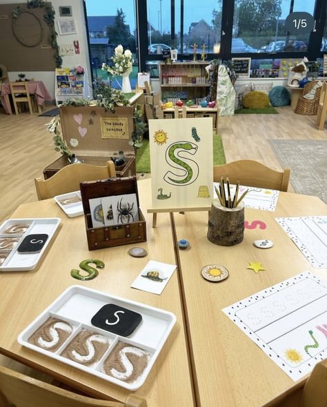 Phonics Reggio Emilia, Writing Area Ideas Eyfs, Reggio Letter Activities, Pre K Provocations, Eyfs Writing Display, Early Years Phonics Activities, Continuous Provision Nursery, Eyfs Writing Ideas, Kindy Classroom Set Up