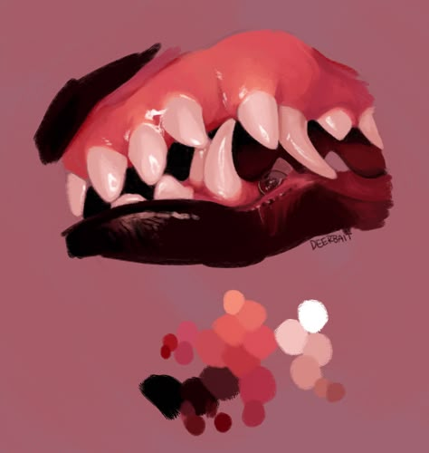 ;°) Blood Tutorial Digital Art, Teeth Painting, Photo Studies, Photo Study, Teeth Art, 캐릭터 드로잉, Arte Inspo, Digital Painting Tutorials, Anatomy Art