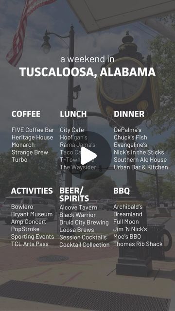 Visit Tuscaloosa, Alabama on Instagram: "Save for your trip to #Tuscaloosa, #Alabama! ✨" Things To Do In Tuscaloosa Alabama, Tuscaloosa Alabama, Alabama Roll Tide, Roll Tide, Alabama, Things To Do, Travel, On Instagram, Instagram