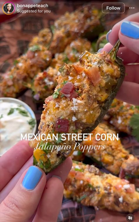 Tajin Seasoning, Jalapeno Popper Recipes, Mexican Dinner, Cotija Cheese, Mexican Street Corn, Mexican Cheese, Street Corn, Easy Food Art, Grill Grates