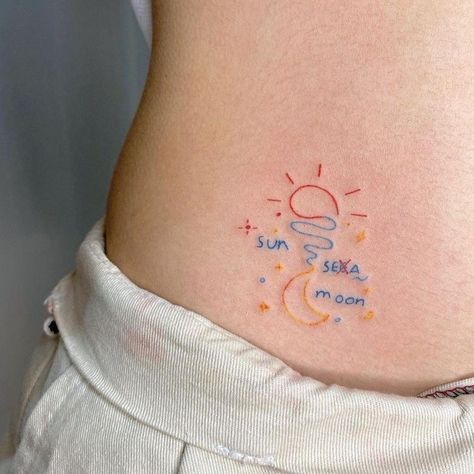 Small Girly Tattoos, Rainbow Tattoos, Clever Tattoos, Small Pretty Tattoos, Best Tattoos For Women, Tasteful Tattoos, Petite Tattoos, Simple Tattoo Designs, Tatuaje A Color