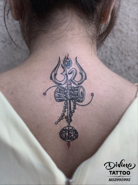 Sanatan Tattoo, Lord Shiva Tattoo Design For Women, Shiv Tattoo Designs For Women, Indian God Tattoo, Shiv Ji Tattoo, Gods Tattoo, God Thoughts, Hindu Tattoos, Delicate Tattoos For Women