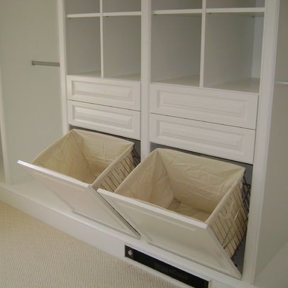 Built In Laundry Hamper Design Ideas, Pictures, Remodel, and Decor Laundry Closet Organization, Organiser Son Dressing, Design Seed, Master Closet Organization, Bathroom Closet Organization, Ideas Closet, Ikea Closet, Linen Closet Organization, Closet Layout