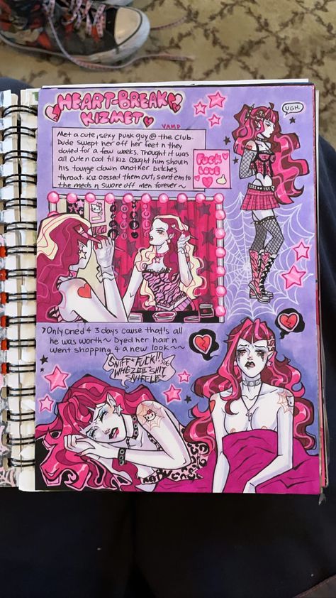 Monster High Sketchbook, Jackmustdie Art, Wickedmenz Art, Monster High Art Drawing, Sketchbook Inspo, Monster High Art, Sketchbook Art Journal, Sketchbook Ideas, Sketchbook Inspiration