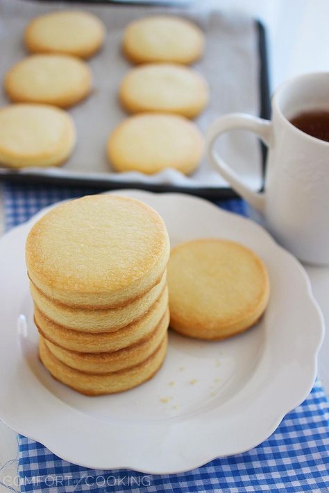 3-Ingredient Shortbread Cookies – The Comfort of Cooking Best Shortbread Cookies, 3 Ingredient Cookies, Cooking Easy, Köstliche Desserts, 3 Ingredient, Tea Cakes, Cookies Ingredients, Shortbread Cookies, Easy Cookies