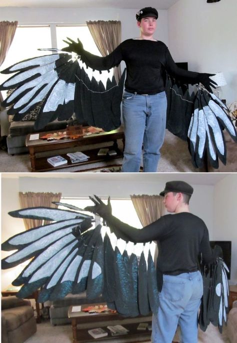 Harpy Cosplay, Harpy Reference, Grian Cosplay, Harpy Costume, Bird Cosplay, Bird Wings Costume, Cosplay Wings, Ren Faire Outfits, Ideas For Costumes