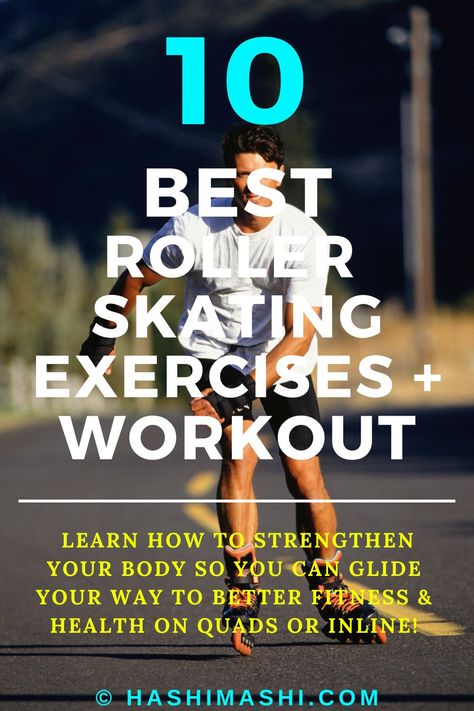 Roller Skating Exercises - Discover the top 10 exercises for beginners in skating (quads or inline) so you can strengthen your body and glide to better fitness and health!

roller skating exercises | best roller skating exercises | exercises for roller skating | best exercises for roller skating | roller skating exercises for beginners Roller Skating Exercise, Roller Skating Workout, Speed Skating Workout, Skating Exercises, Rollerblading Workout, Skating Workout, Roller Derby Workout, Roller Quad, Beginners Workout