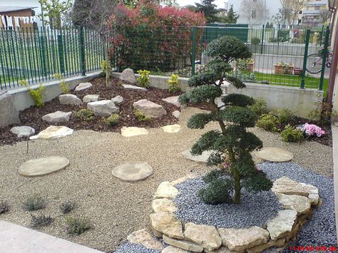 Arizona Backyard Landscaping, Small Front Yards, Arizona Backyard, Backyard Ideas For Small Yards, Rock Designs, No Grass Backyard, River Rock Landscaping, Small Front Yard Landscaping, Front Yard Design