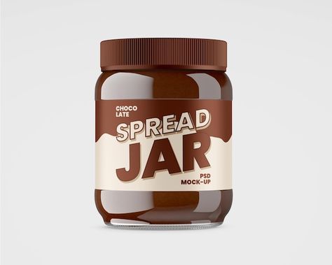 Choco Jar Logo Design, Dessert Jar Label Design, Choco Jar Packaging, Choco Jar, Chocolate Jars, Jam Jar Design, Chocolate Jar, Chocolate Spread, Jar Design