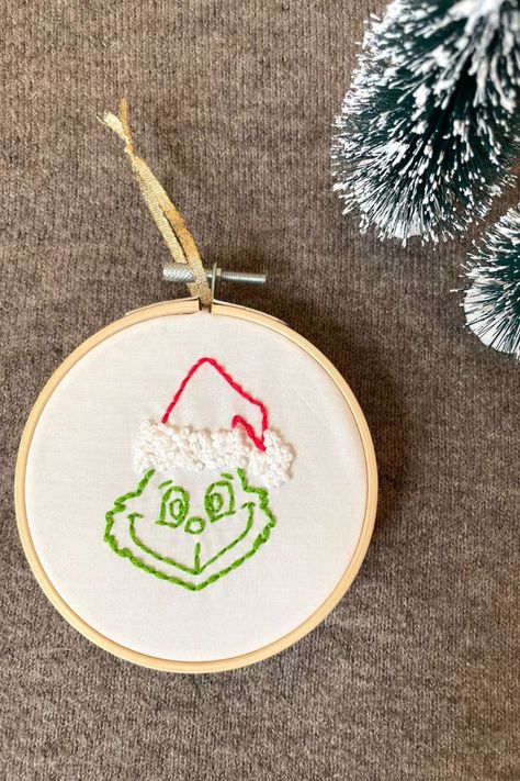 The Grinch Face, Grinch Ornament, Embroidered Christmas Ornaments, Grinch Hand, Grinch Hands, Grinch Face, Grinch Ornaments, Etsy Christmas, The Grinch