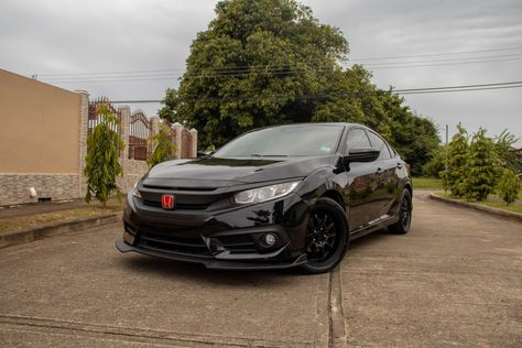 Honda Civic 2016 modified Honda Civic Mods, 2016 Honda Civic, Black Honda, Honda Civic 2016, Car Mods, Car Ideas, Honda Civic, Jdm, Bmw Car