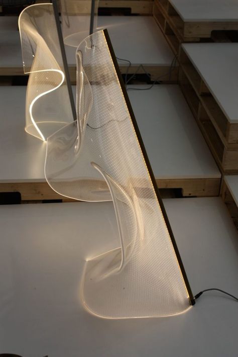 Acrylic Sheets Transform Light Into An Architectural Sculpture Light Sculpture Art, Blitz Design, Luminaire Original, Lamp Makeover, Architectural Sculpture, Light Sculpture, Acrylic Panels, Acrylic Sheets, Light Installation