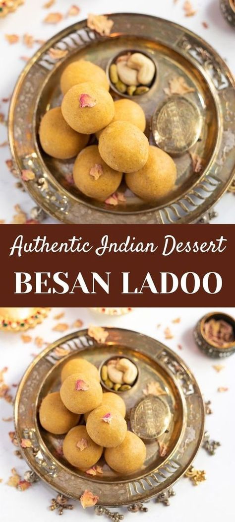 Besan ladoo are not only delicious & aromatic but also have a heavenly melt in the mouth texture. Make this decadent sweet with this easy fail-proof recipe | Diwali mithai | Indian food recipes | indian dessert recipes | festival recipes | #besanladoo | https://pipingpotcurry.com/besan-ladoo/ Diwali Mithai, Dessert Balls, Healthy Indian Food, Food Recipes Indian, Making Sweets, 4 Ingredient Recipes, Vegetarian Instant Pot, Hearty Dinner Recipes, Healthy Indian Recipes