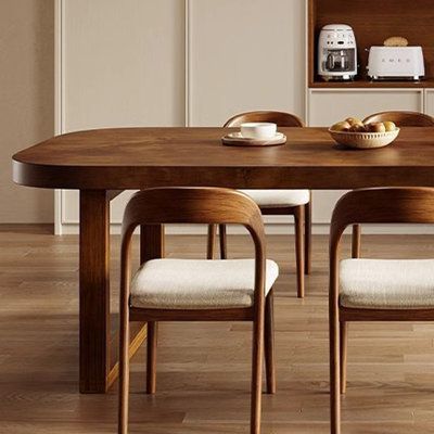 Selection of New Zealand pine, solid wood wood hard and delicate, elegant color, adhere to the use of solid wood raw materials, hard material, not easy to deformation, durable, corrosion resistance. Size: 29.53"H x 63"L x 27.56" W | DineElegance.r Rectangular Dining Set 29.53 H x 27.56 W x 63.0 D in / greenWood in Brown | 29.53"H x 63"L x 27.56" W | Wayfair Chairs For Walnut Dining Table, Diset Wood Oval Extendable Dining Table, Dining Table And Desk Combo, Mango Wood Dining Table Chairs, Simple Dining Room Table, Dining Table For 8 People, Wayfair Dining Room, Dining Table Colorful, Kitchen Nook With Bench