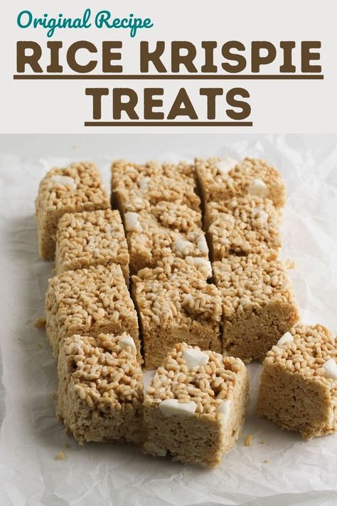 Rice Krispie Treats in a parchment paper Individual Rice Krispie Treats, Traditional Rice Krispie Treats, Rice Krispie Treats Large Marshmallows, Packaging Rice Krispie Treats, Rice Krispie Treats With Marshmallow Cream, Marshmellow Treats With Cereal, Giant Rice Krispie Treat, Coco Krispie Treats, Marshmallow Krispie Treats