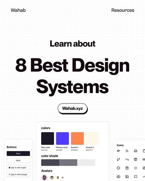 Wahab ™ • UX & UI Design on Instagram: "[Read caption👇] ‍ Design systems are often called the “single source of truth.” This is because they help internal teams who are working on common projects to follow a set of standards or guidelines by using a collection of elements, components and patterns to create a consistent user experience. It also allows teams to scale their products in an efficient manner and save them time. — Follow my other pages • Studio — @thewahab.co • Color & Design — @ui Design System Ui, Read Caption, User Experience Design, Ui Inspiration, Common Projects, Design Ui, Animation Design, Design System, User Guide