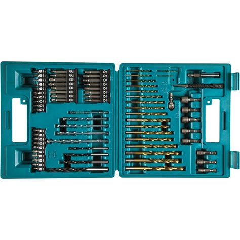 metric drill bit set Makita Tools, Wood Drill Bits, Drill Set, Hammer Drill, Screwdriver Bits, Drill Driver, High Speed Steel, Metal Tins, Power Tool Accessories