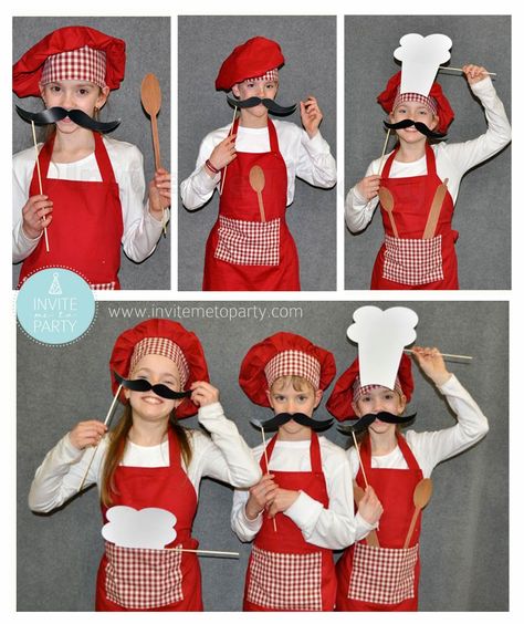 Chef Photo, Kids Cooking Party, Pizza Party Birthday, Chef Costume, Cooking Theme, Cooking Party, Kid Chef, Mini Chef, Chef Party