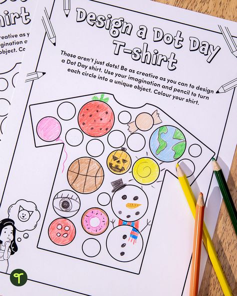 Dot Day Outfit Teacher, National Dot Day Activities, Dot Day Math Activities, Dot Day Shirt Diy, Dot Day Outfit, Dot Day Art Projects, Dot Day Activities, International Dot Day Shirt, Dot Day Art