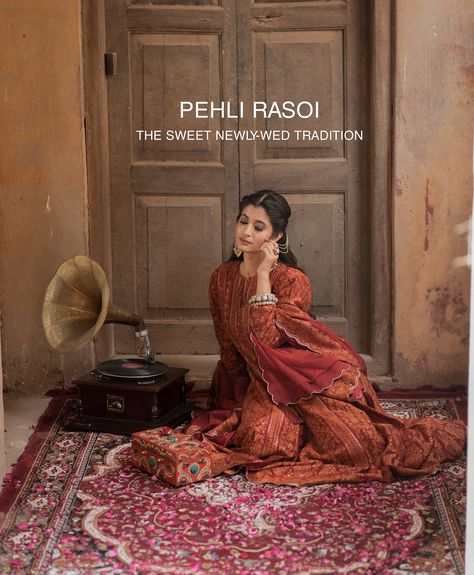 Pehli Rasoi • पहली रसोई • پہلا باورچی خانہ @harsohenajaggi takes us through the sweet Panjabi tradition. Photographer @eternityfilms Makeup @harsohenajaggi Suit @safaaworldofficial In the vibrant tapestry of Indian traditions, the “Pehli Rasoi” holds a special place, marking the initiation of a bride into the culinary realm of her new family. Is something similar done in your cultures? _______ #safaaworld #indianfashion #designersindian #occassionwear #southasianfashion #lehngalove #l... Cher Wedding, Indoor Shoot, Makeup Shoot, Traditional Photography, Photoshoot Moodboard, Indian Photoshoot, Photography Filters, Brand Campaign, Retail Interior