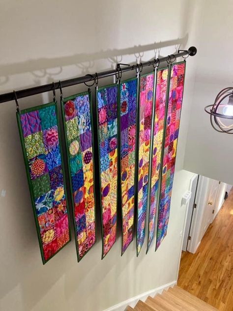 Felt Quilting, Quilt Display, Kaffe Fassett Quilts, Abstract Quilt, Hanging Quilts, Colorful Quilts, Contemporary Quilts, Wall Quilts, Scrappy Quilts