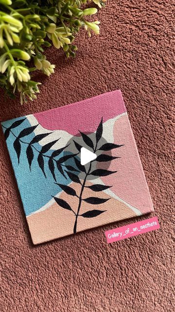 4 Canvas Painting Ideas Easy, Boho Easy Paintings, Boho Art Painting Easy, Easy Boho Painting Ideas, 4 Canvas Paintings, Boho Art Painting, Bohemian Painting, Boho Painting, Small Canvas Art