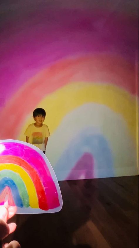 Rainbow Crafts Preschool, Diy Projector, Circle Rainbow, Bow Light, Light Activities, Diy Rainbow, Light Study, Rainbow Crafts, Orange Fox