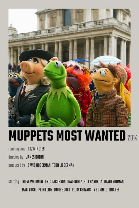 Wanted Movie Poster, Wanted Movie, Muppets Most Wanted, Ricky Gervais, The Muppets, Tina Fey, Screen Printing Shirts, Most Wanted, Animated Movies