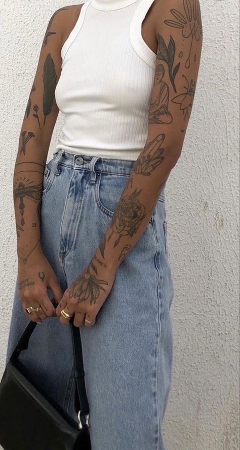 Tattoo Aesthetic Patchwork, Aesthetic Tattoos Women Arm, Bold Patchwork Sleeve Tattoo, Womens Patch Work Tattoo, Womens Patchwork Leg Tattoo, Bigger Patchwork Tattoo, Patch Work Half Sleeve Tattoo, Patchwork Sleeve Women Tattoo, Tattoo Sleeve Inspo Women