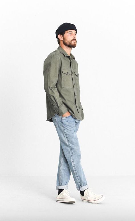 Cord Shirt Outfit Mens, Levi 501 Mens Outfit, Men’s Warm Weather Outfits, Men’s Fashion Skater, Mens Folk Fashion, Brooklyn Mens Street Style, Men’s Classic Style, Mens Outfit Inspiration Casual Styles, Cute Outfits For Men