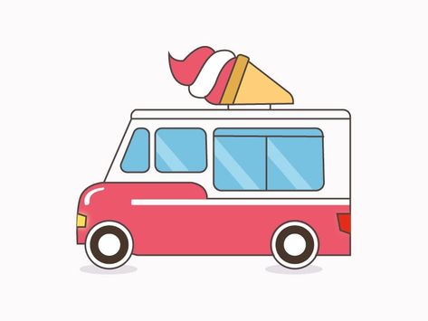 Ice Cream Truck Drawing, Van Drawing, Truck Drawing, Van Wall, Ice Cream Van, Ice Cream Truck, Truck Design, Saint Charles, Show And Tell