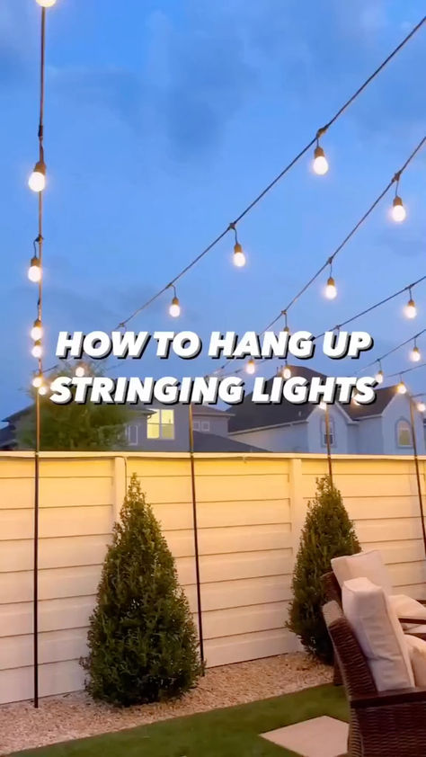 Each lit-up scene and people you connect with in this space bring you special feelings and turn into lifetime memories Bistro Lights Backyard, Bistro Lights Wedding, Yard String Lights, Porch String Lights, Lights For Backyard, Balcony Party, Backyard Lights, Up Lights, Hanging String Lights