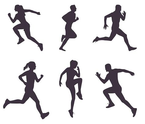 Running silhouette Vectors & Illustrations for Free Download | Freepik Runner Illustration, Cross Country Workout, Speed Workouts, Speed Workout, Running Silhouette, Cross Country Running, Grad Cap, Man Running, Cross Country