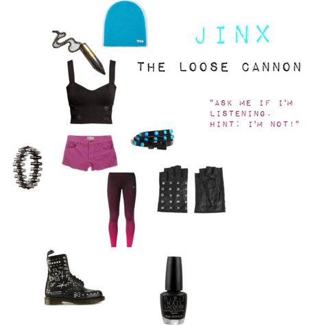 "League of Legends: Jinx" by toneyax3 on Polyvore Jinx Inspired Outfit, Cosplay Jinx, Jinx Cosplay, Rocker Outfit, Jinx Arcane, My Personality, Casual Cosplay, League Of Legends, Makeup Ideas