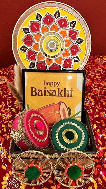 Dazzling Diyas24/Homedecor & gifts on Instagram: "Create your own hamper by using different decorative products on hand or connect with us. We sell these decorative, handmade lippan art plates as well as functional containers to give sweets or dry fruits to your friends/family. DM us before they are all gone. #baishakhi #festival #celebration #gift #decor #hampers #desireels" Baishakhi Decoration, Lippan Art, Dry Fruits, Festival Celebration, Dried Fruit, Ahmedabad, Diwali, Create Your, Create Your Own