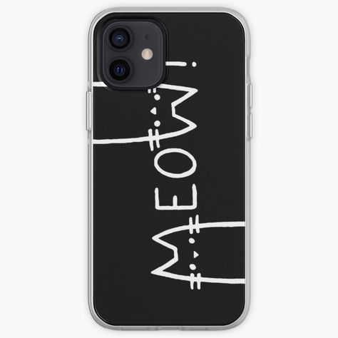 "Black and white, meow!" iPhone Case & Cover by cool-shirts | Redbubble Phonecase Ideas, Case Painting, Art Journal Challenge, Back Cover Design, Phone Case Diy Paint, Cute Headphones, Journal Challenge, White Phone Case, Hippie Painting