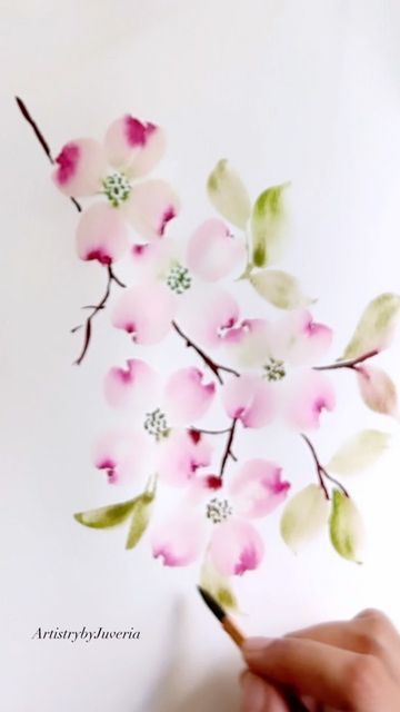 Watercolor Dogwood Flowers, Dogwood Flower Painting, Dogwood Watercolor, Dogwood Blooms, Dogwood Branches, Dogwood Blossoms, Dogwood Trees, Blossom Tattoo, Dogwood Flowers