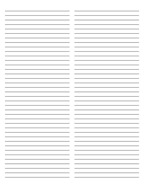 Printable 2-Column Black Lined Paper (Narrow Ruled) for Letter Paper A4 Lined Paper Printable Free, Notebook Lines Printable, Paper Templates Free Printable, Lined Paper Wallpaper, Lined Paper Printable Free, Two Column Notes, Letter Paper Printable, Printable Notes Templates, Lined Paper Template