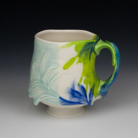 Taylor Sijan (@taylorsijan) • Instagram photos and videos Plants Library, Underglaze Painting, Slip Trailing, Ceramics Pottery, Saving Ideas, White Satin, Food Safe, Tea Cups, Hold On