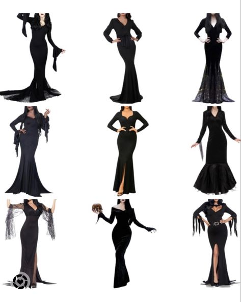 Morticia Addams costumes Black long sleeve mermaid dress Follow my shop @Beautywellnessmom on the @shop.LTK app to shop this post and get my exclusive app-only content! #liketkit #LTKHalloween @shop.ltk https://liketk.it/3QPtI Addams Family Dress, Adams Family Morticia Dress, Morticia And Wednesday Costumes, Mortician Adams Costume, Halloween Costume Morticia Addams, Long Black Dress Morticia, Morticia And Gomez Addams Costume Couples, Morticia Addams Clothes, Wednesday Addams Wedding Dress