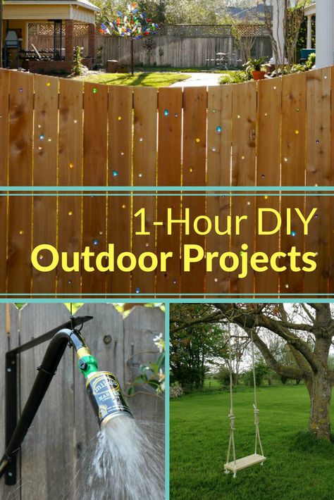 When it comes to DIY outdoor projects, you can accomplish a lot more than you think in an hour. These incredibly easy backyard projects can be done in 60 minutes or less. You'll love your yard after doing one of these simple, 1-hour DIY backyard projects. Easy Backyard Diy, Easy Backyard, Backyard Paradise, Yard Project, Outdoor Diy Projects, Backyard Diy Projects, Diy Yard, Outdoor Backyard, Backyard Makeover