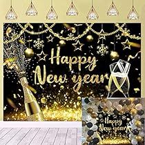 Happy New Year Backdrop, New Year Backdrop, New Year's Party Decorations, Light Backdrop, New Year Banner, New Year Photos, New Years Background, Nye Party, Background Decoration