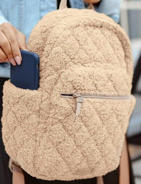 Stay on trend this season with this super soft sherpa mini back pack, featuring cozy, high pile teddy fleece that is sure to turn heads. #teddy #backpack Teddy Bear Bag Outfit, Sherpa Crossbody Bag, Teddy Backpack, Teddy Bear Bag, Teddy Bear Fleece Handbags, Teddy Bear Backpack, Blue Slime, Teddy Fleece, Ginger Snap