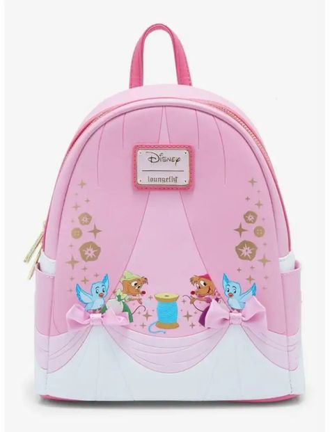 Loungefly Disney Backpack, Pink Dress Mini, Cinderella Pink Dress, Cinderella Gifts, Dress With Ribbon, Disney Pixar Up, Backpack Gift, Disney Dreams, Animation Studios