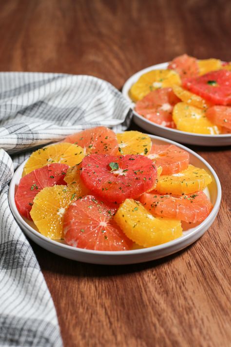 Ruby Red Grapefruit, Navel Oranges, Citrus Salad, Couple Cooking, Light Salad, Fruit Salads, Unsaturated Fats, Brunch Dishes, Fresh Oregano