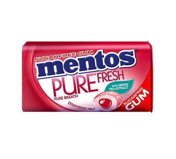 Mentos Gum - Strawberry Mint Mentos Chewing Gum, Mentos Gum, Strawberry Gum, Banana Smoothie Healthy, Gum Flavors, Bubble Gum Flavor, Strawberry Mint, Candy Brands, Best Candy