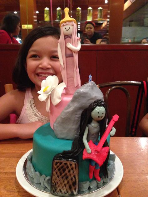 Adventure Time, Princess Bubblegum and Marceline birthday cake, Sugarnomics Cake Studio Guam Marceline Birthday, Adventure Time Cake, Adventure Time Princess Bubblegum, Bambi Birthday, Bubblegum And Marceline, Adventure Time Cakes, Adventure Time Parties, Party Hosting, Cake Studio